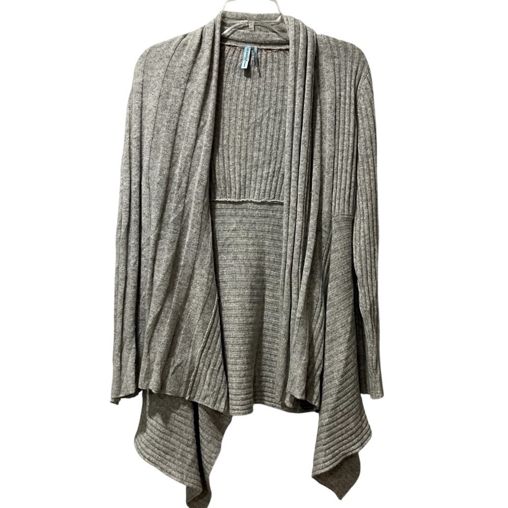 Guess by Marciano Open Front Sweater top cashmere size Medium Gray Long Sleeve